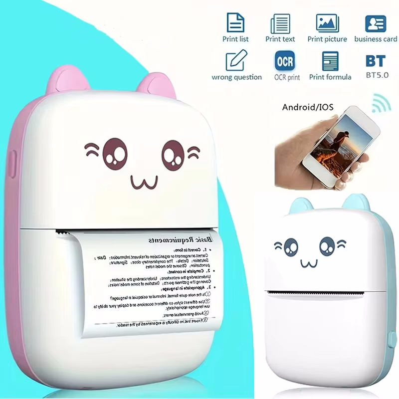 Mini Pocket Thermal Printer Paper Roll - Mini impresora térmica portátil, impresora de