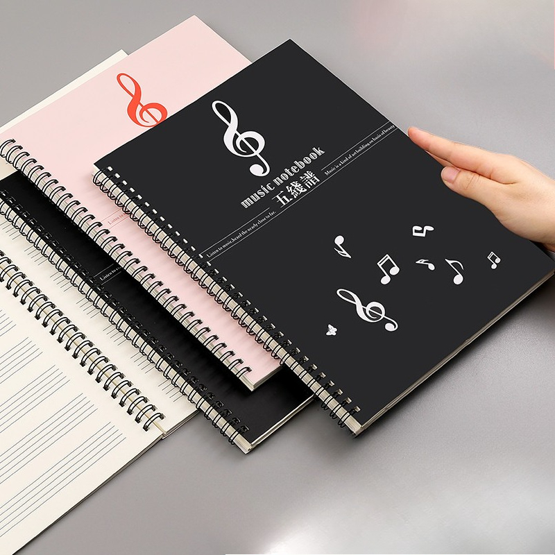 Blank Sheet Music Notebook - Cuaderno de partituras en espiral, papel