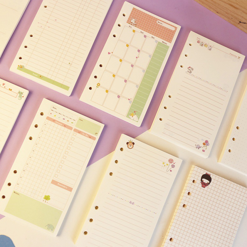 A5 Spiral Dotted Grid Notebook - Recambio de Hojas Sueltas para Cuaderno