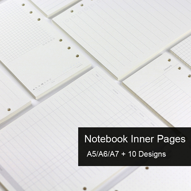 A5 Spiral Dotted Grid Notebook - 45 hojas A5 A6A7, recambio de