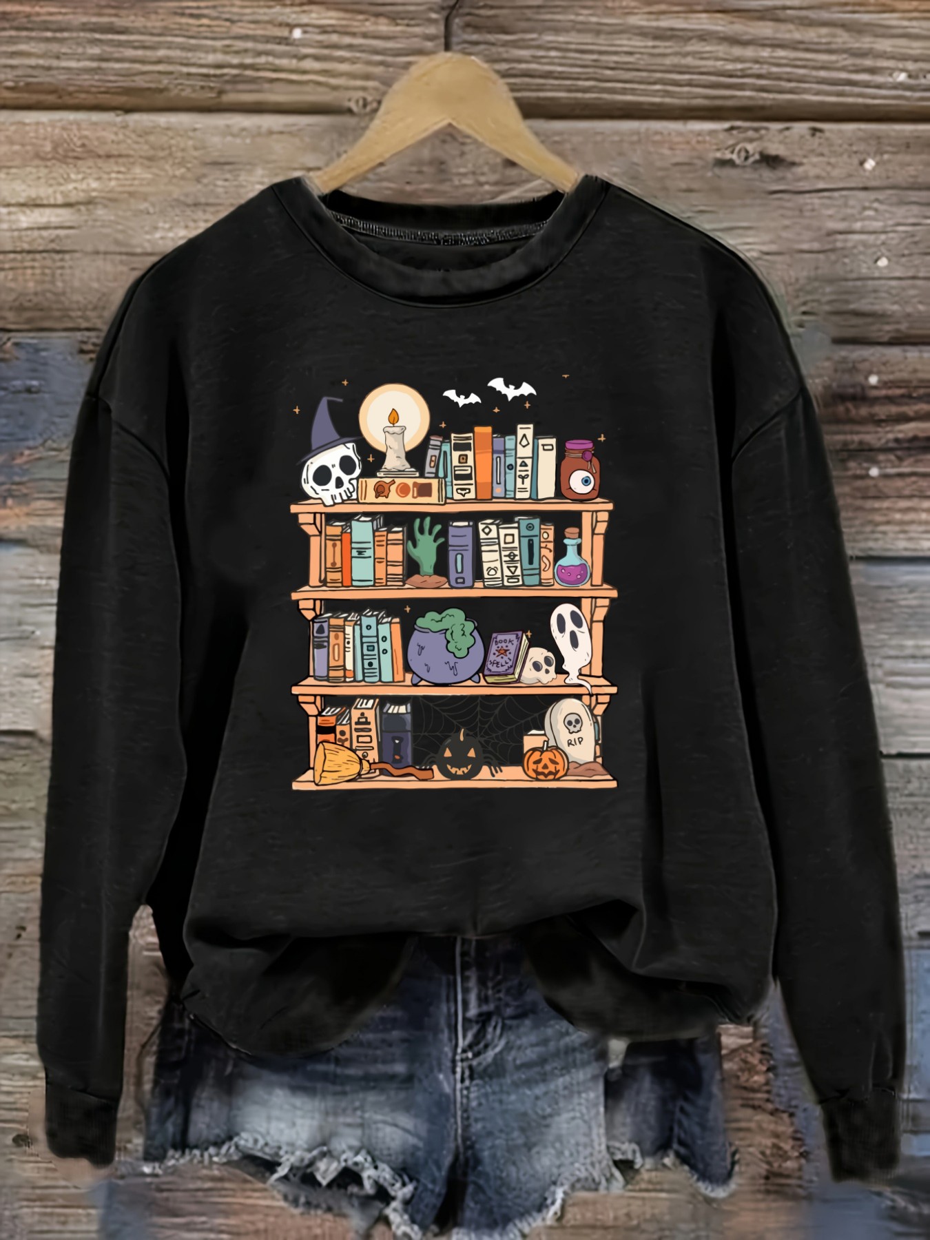Books - Camiseta Casual de Manga Larga con