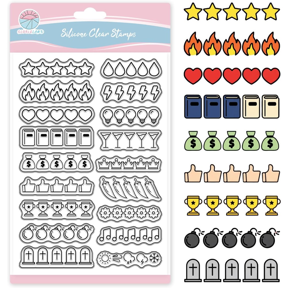 Blank Sheet Music Notebook - Sellos transparentes con estrellas para hacer