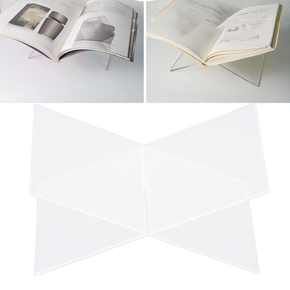 Clear Acrylic Book Stand Holder - 1 set de soporte para libros