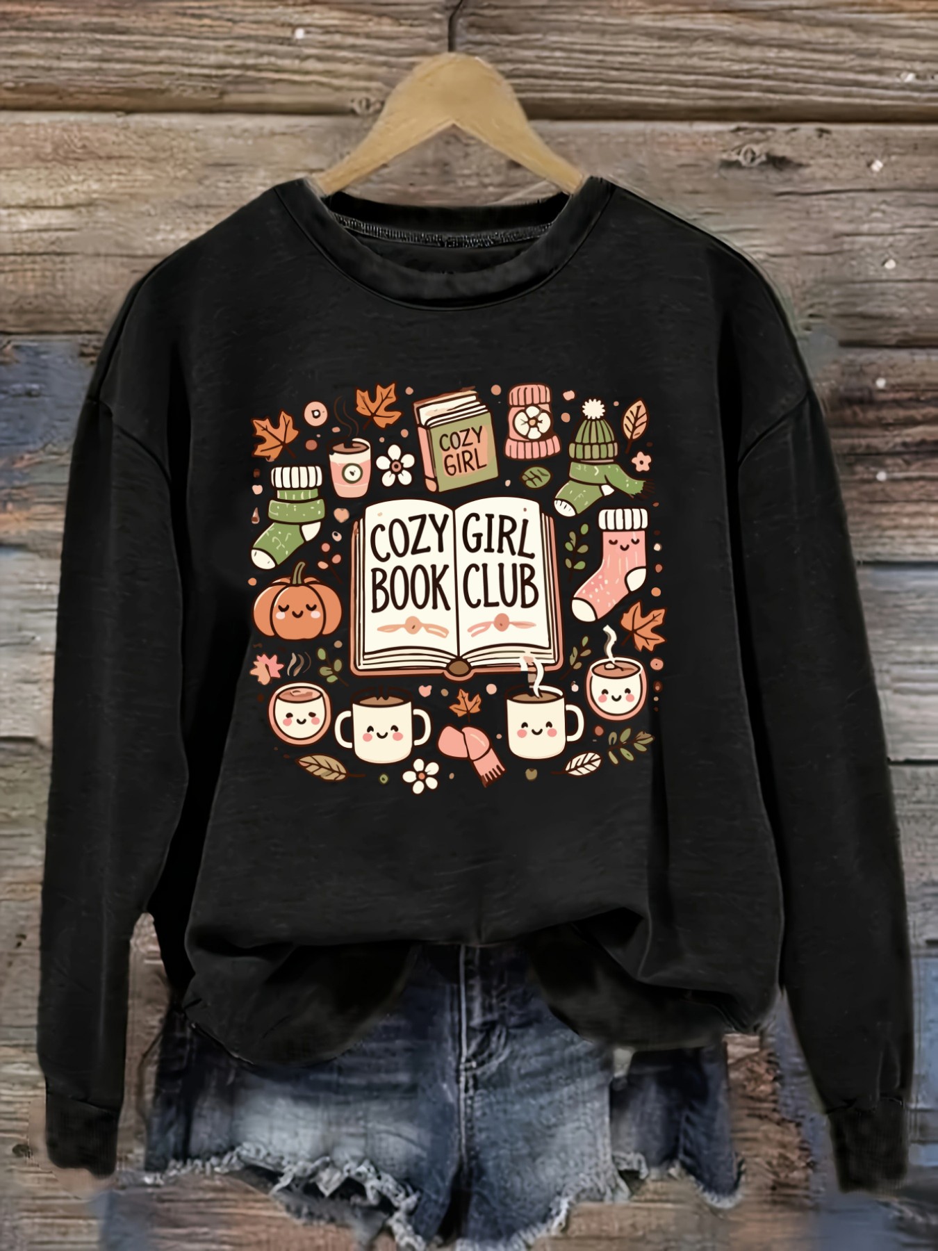 Books - Camiseta Casual de Manga Larga con
