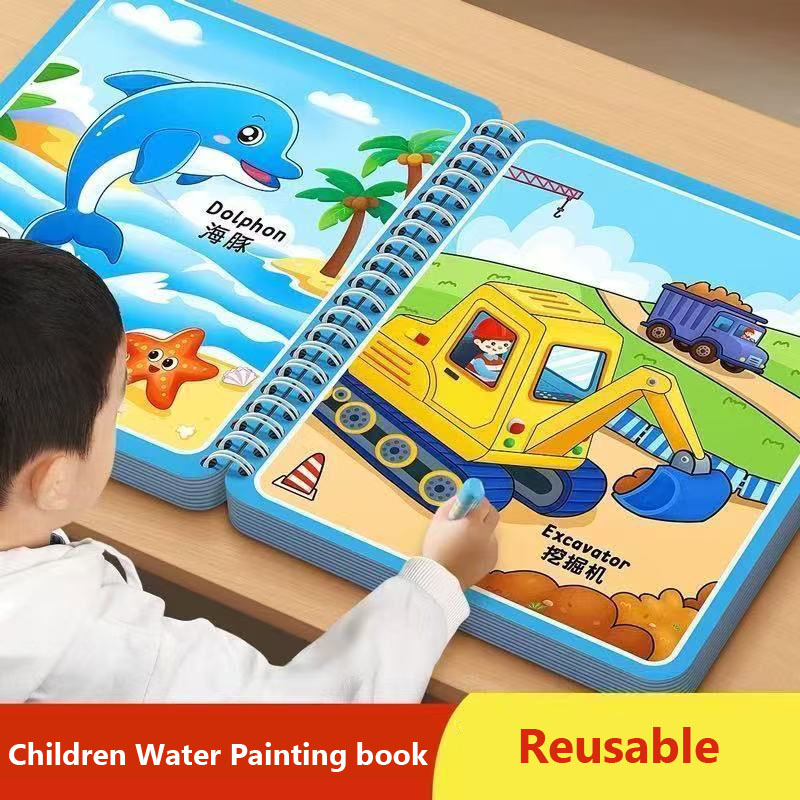 Libro mágico de dibujo al agua - Reusable Water Magic Coloring Book reseña y precio