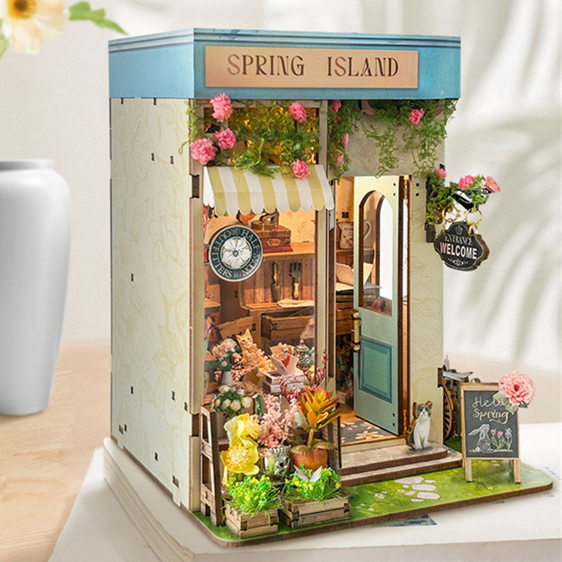 DIY de madera isla de primaver - Diy Wooden Book Nook Kit Shelf Insert reseña y precio