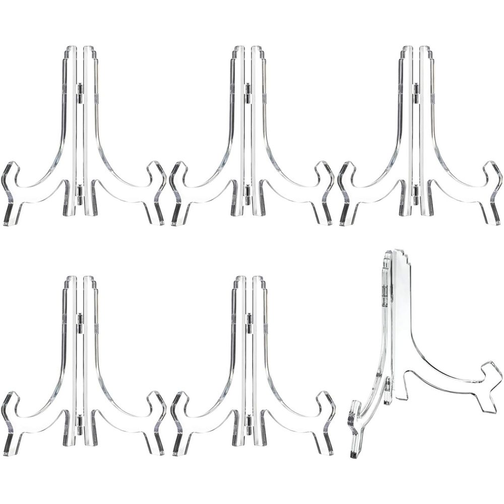 Paquete de 6 Soportes de Exhib - Clear Acrylic Book Stand Holder reseña y precio