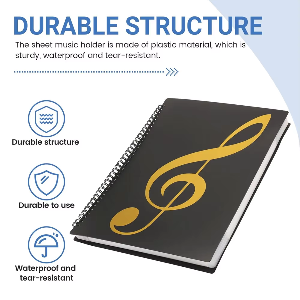 Carpeta de partituras de músic - Blank Sheet Music Notebook reseña y precio