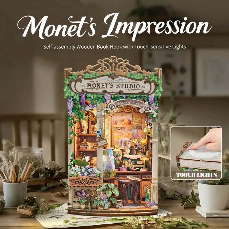 Kit de Modelo DIY de Madera pa - Diy Wooden Book Nook Kit Shelf Insert reseña y precio