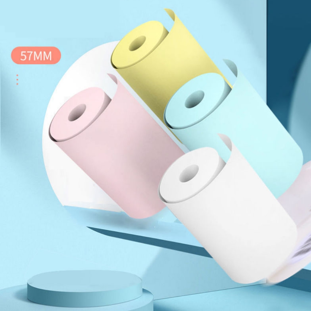 Papel térmico adhesivo de 57x2 - Mini Pocket Thermal Printer Paper Roll reseña y precio