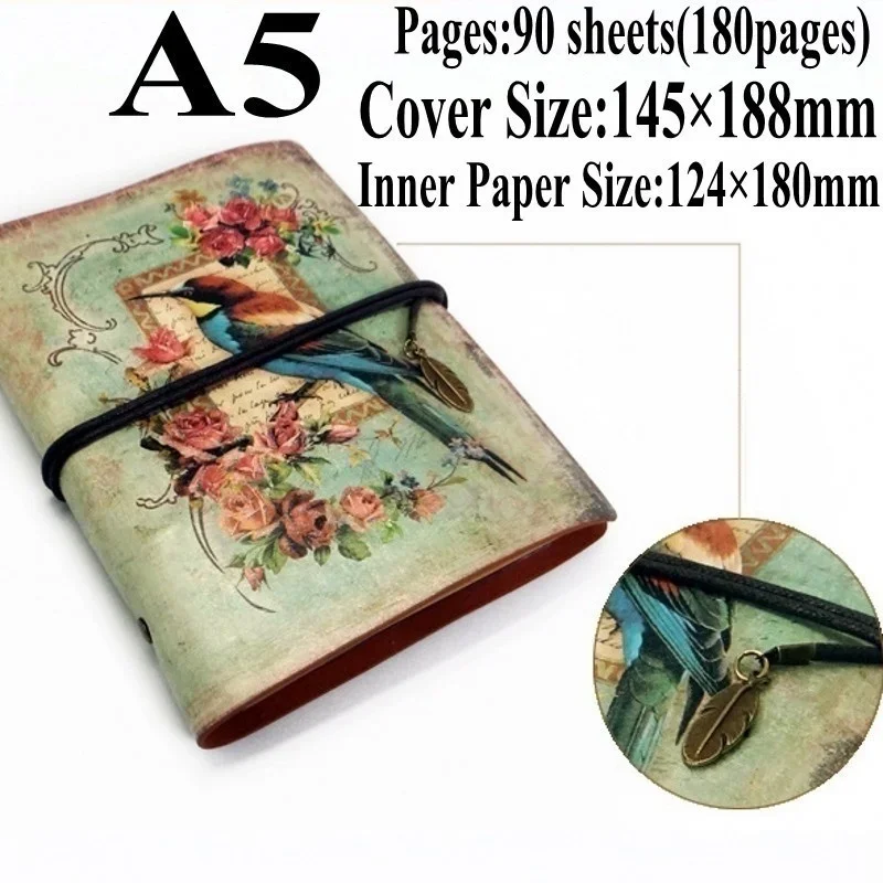 Mini cuaderno Vintage hecho a  - Vintage Leather Journal Notebook reseña y precio