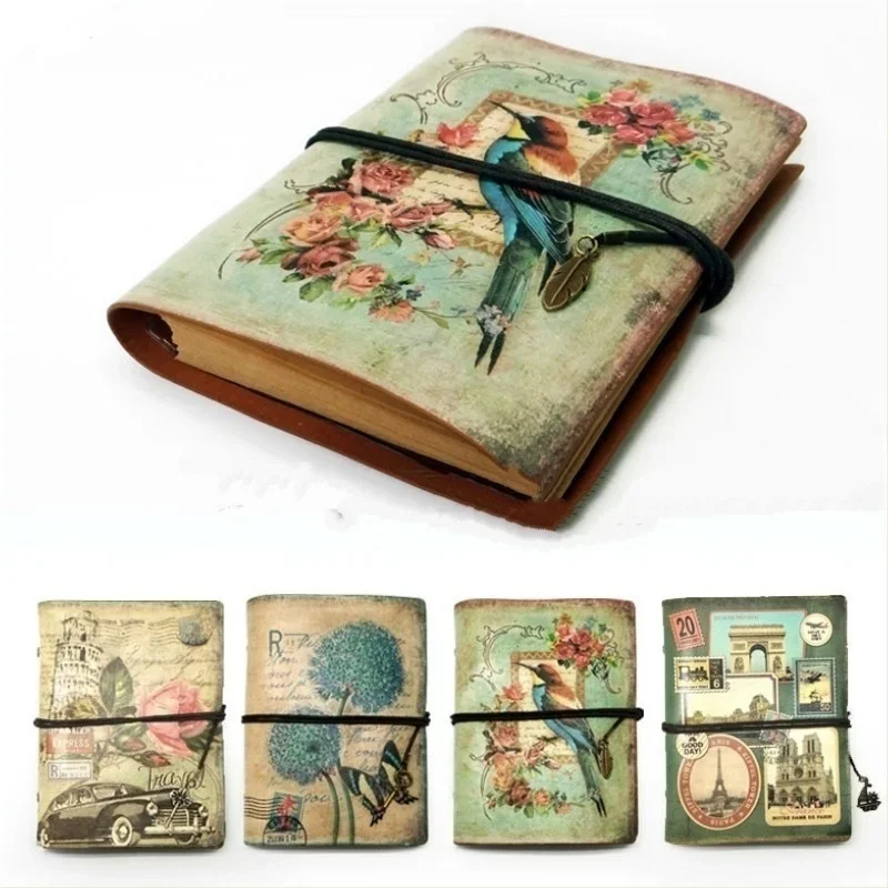 Mini cuaderno Vintage hecho a  - Vintage Leather Journal Notebook reseña y precio