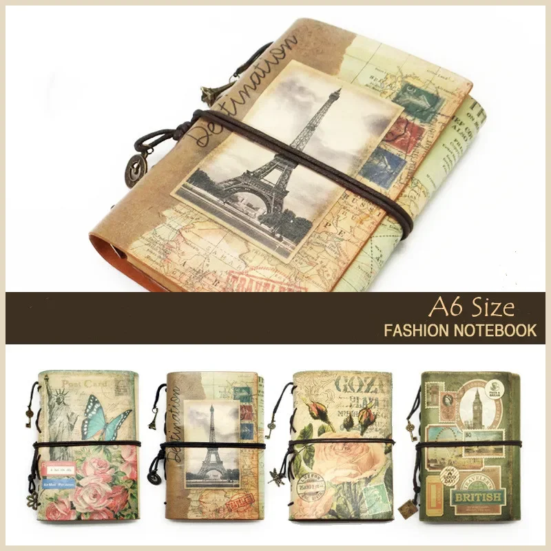 Mini cuaderno Vintage hecho a  - Vintage Leather Journal Notebook reseña y precio