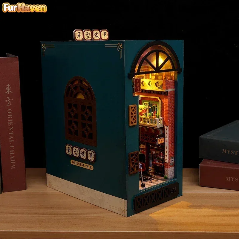 Estantería de Madera DIY con D - Diy Wooden Book Nook Kit Shelf Insert reseña y precio