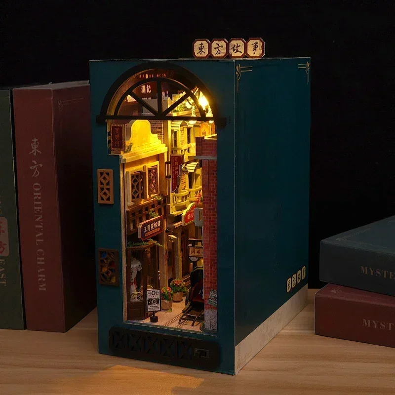 Estantería de Madera DIY con D - Diy Wooden Book Nook Kit Shelf Insert reseña y precio