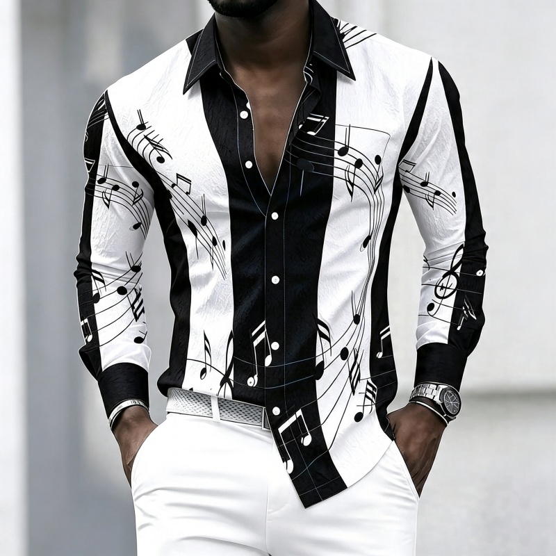 Camisa con cuello para hombre  - Music reseña y precio