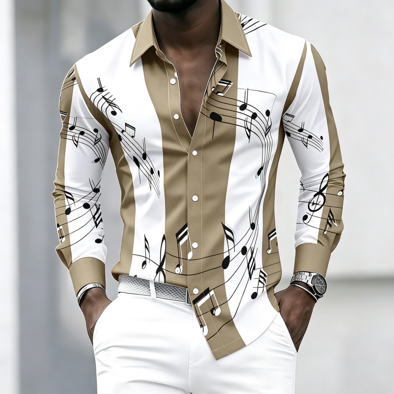 Camisa con cuello para hombre  - Music reseña y precio