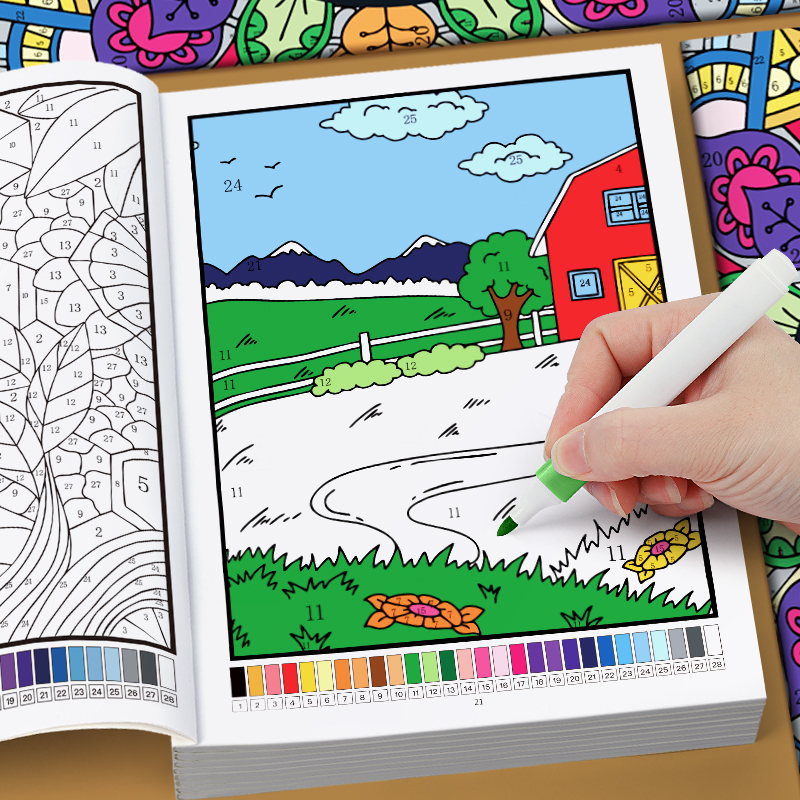 Libro de Colorear por Números  - Adult Coloring Book Stress Relief reseña y precio