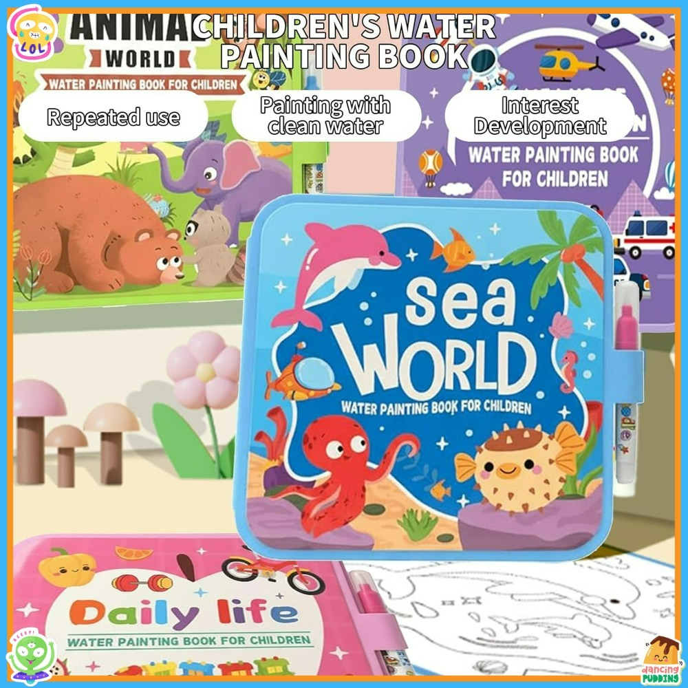 Juego de libros mágicos para c - Reusable Water Magic Coloring Book reseña y precio