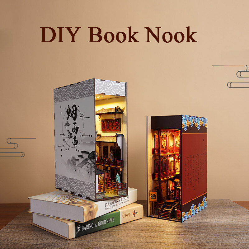 Kits de estanterías DIY para r - Diy Wooden Book Nook Kit Shelf Insert reseña y precio