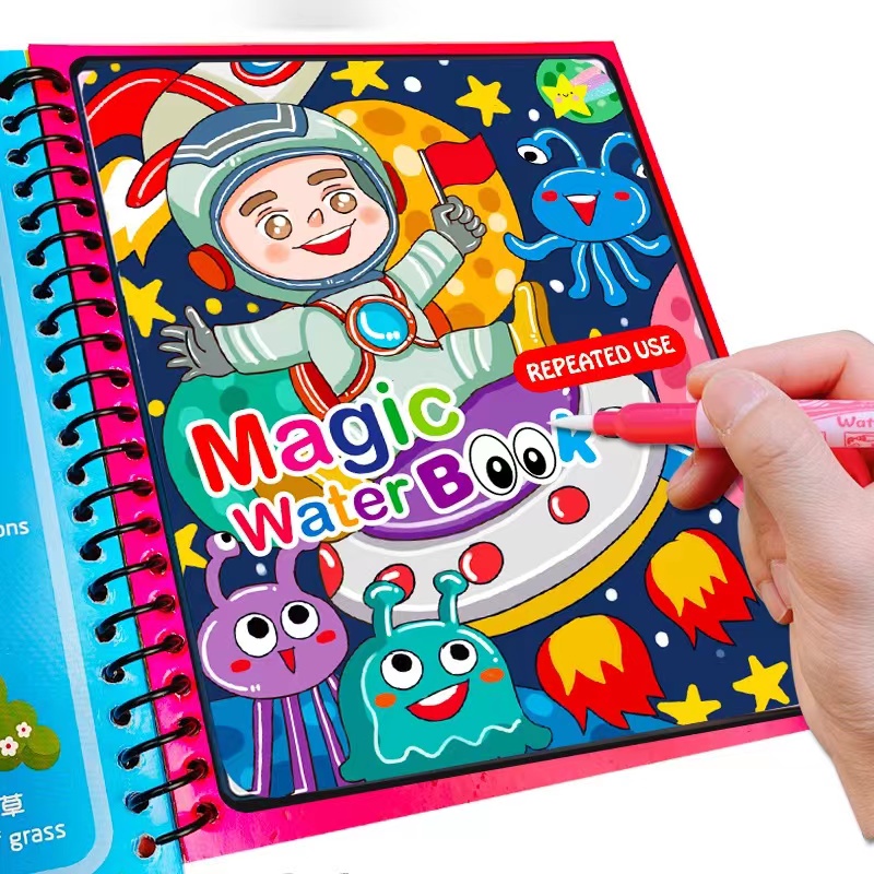 Libro mágico de dibujo al agua - Reusable Water Magic Coloring Book reseña y precio