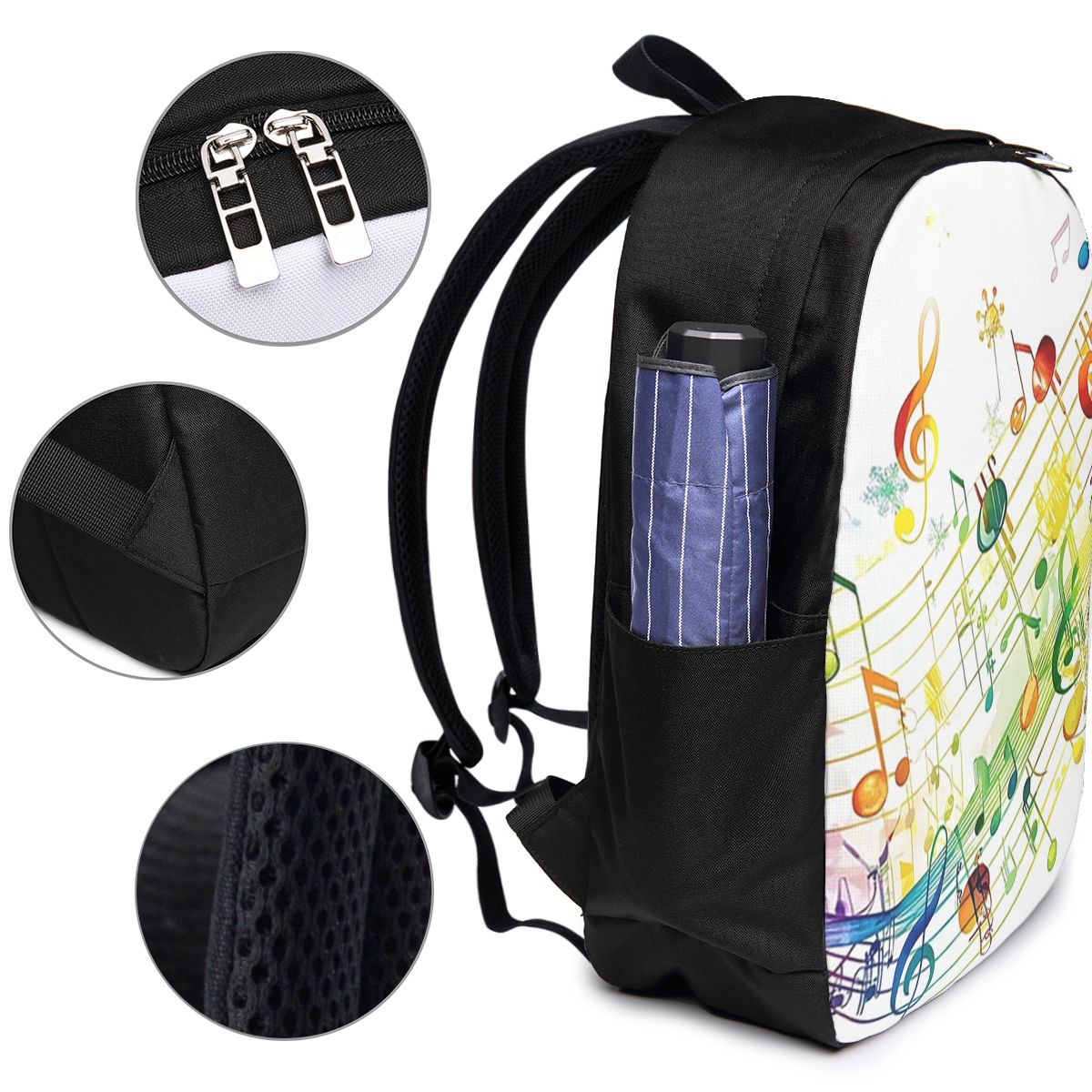 Mochila con diseño de teclas d - Music reseña y precio