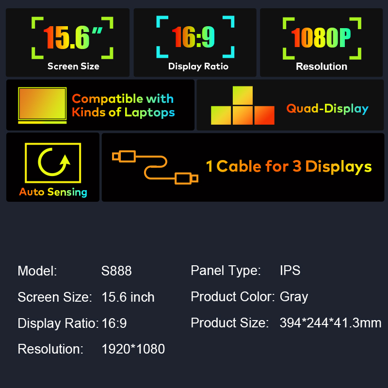 2025 Nuevo monitor cuádruple p - Magazines reseña y precio