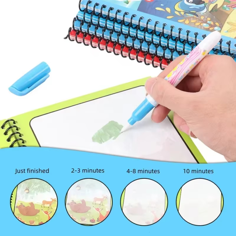 Libro de Dibujo Mágico con Agu - Reusable Water Magic Coloring Book reseña y precio