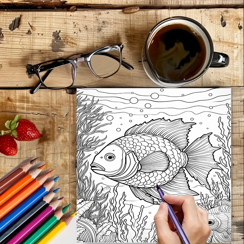 Libro de Colorear Submarino de - Adult Coloring Book Stress Relief reseña y precio