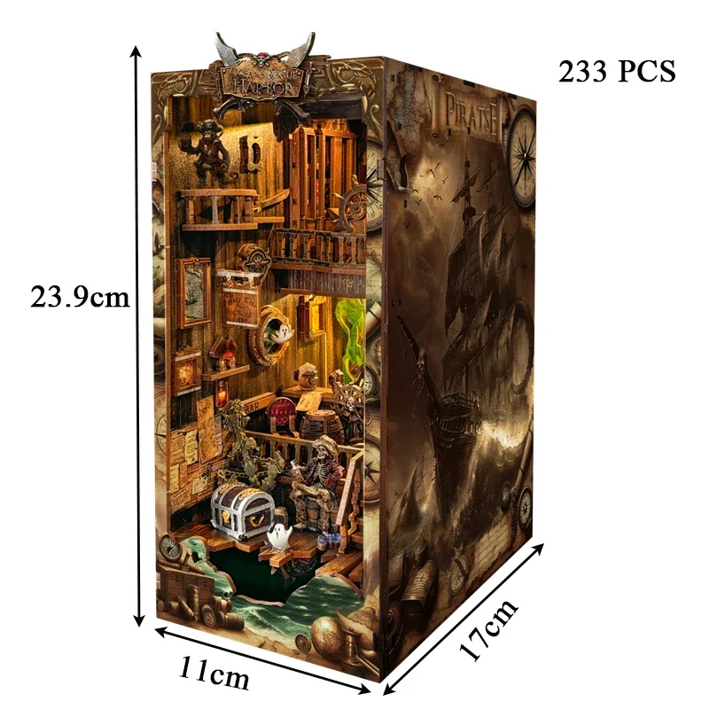 Kits de modelo de inserción de - Diy Wooden Book Nook Kit Shelf Insert reseña y precio
