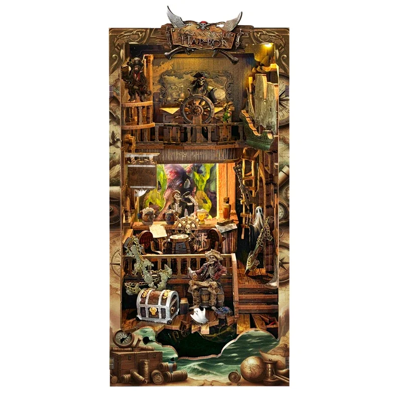 Kits de modelo de inserción de - Diy Wooden Book Nook Kit Shelf Insert reseña y precio