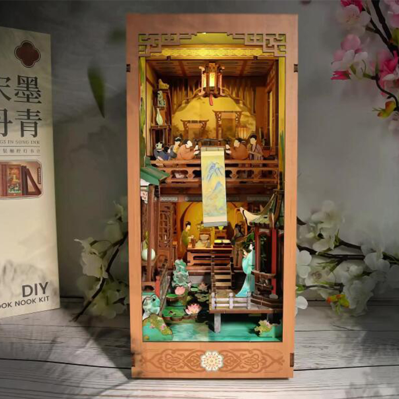 Kit de inserción de estante de - Diy Wooden Book Nook Kit Shelf Insert reseña y precio