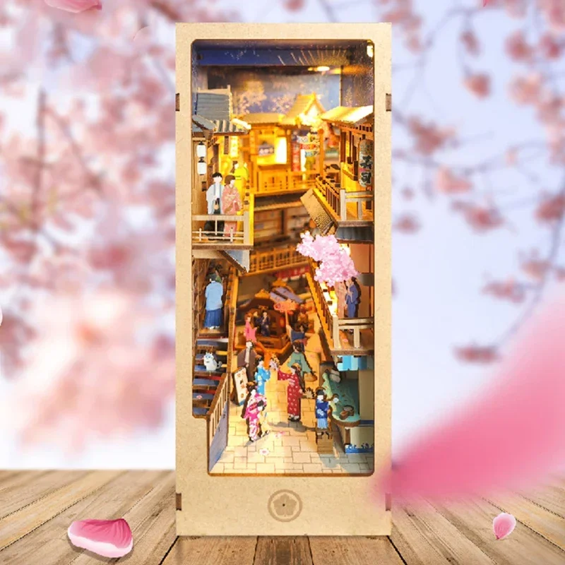 Estantería de madera Retro jap - Diy Wooden Book Nook Kit Shelf Insert reseña y precio