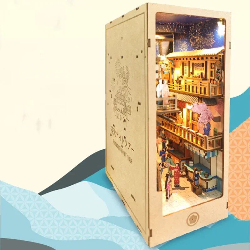 Estantería de madera Retro jap - Diy Wooden Book Nook Kit Shelf Insert reseña y precio