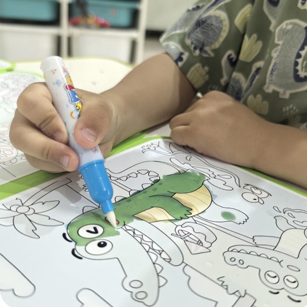 Libro de pintura al agua plega - Reusable Water Magic Coloring Book reseña y precio