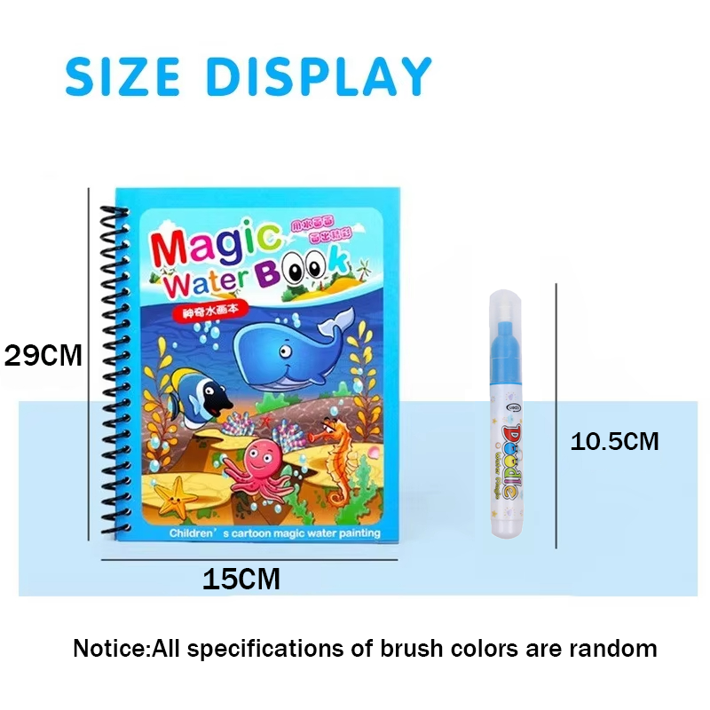 Libro de dibujo con agua reuti - Reusable Water Magic Coloring Book reseña y precio