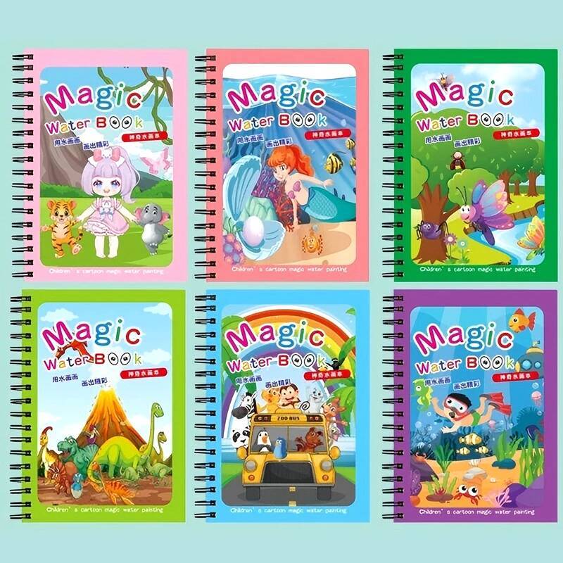 Libro Mágico de Dibujo con Agu - Reusable Water Magic Coloring Book reseña y precio
