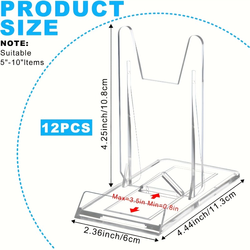 12 Soportes de Exhibición Ajus - Clear Acrylic Book Stand Holder reseña y precio
