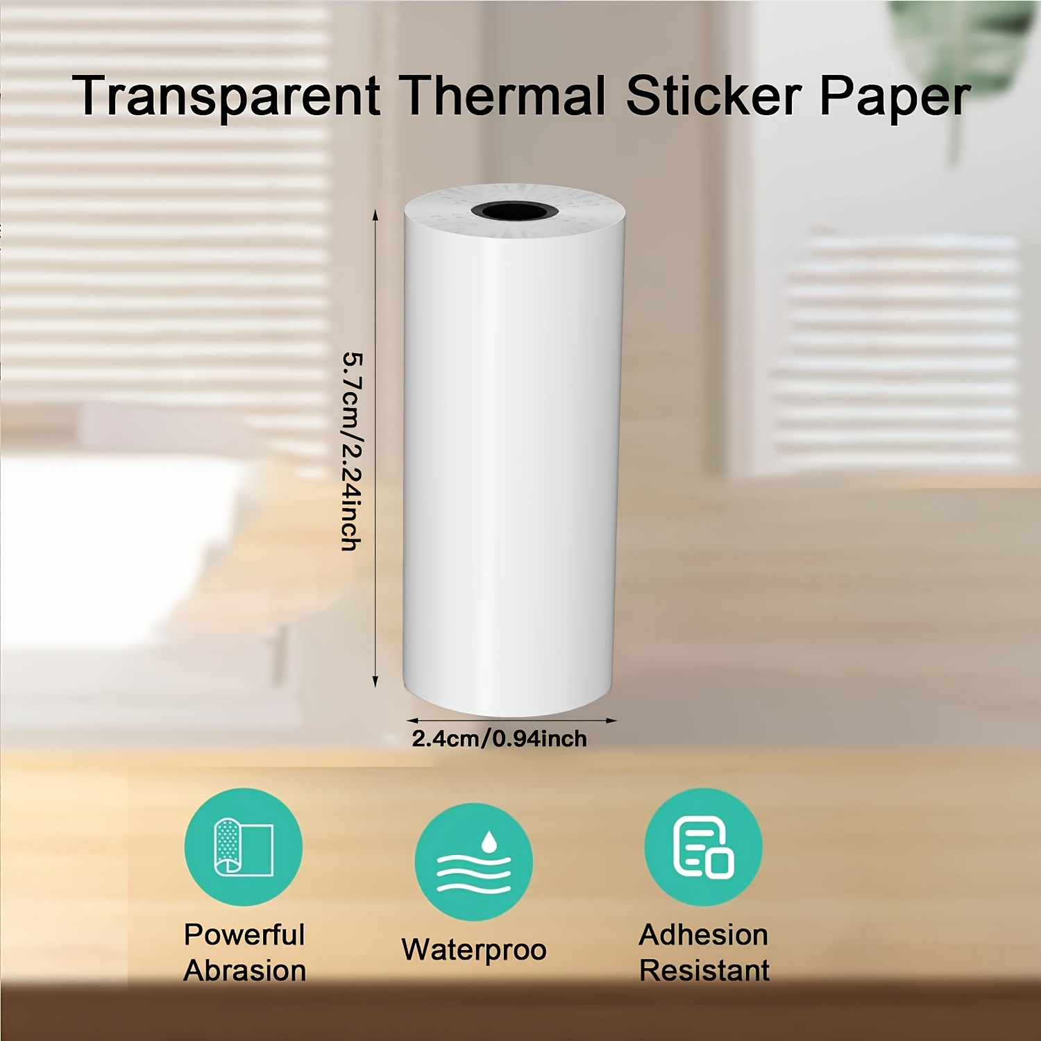 2/4/8 rollos de papel térmico  - Mini Pocket Thermal Printer Paper Roll reseña y precio