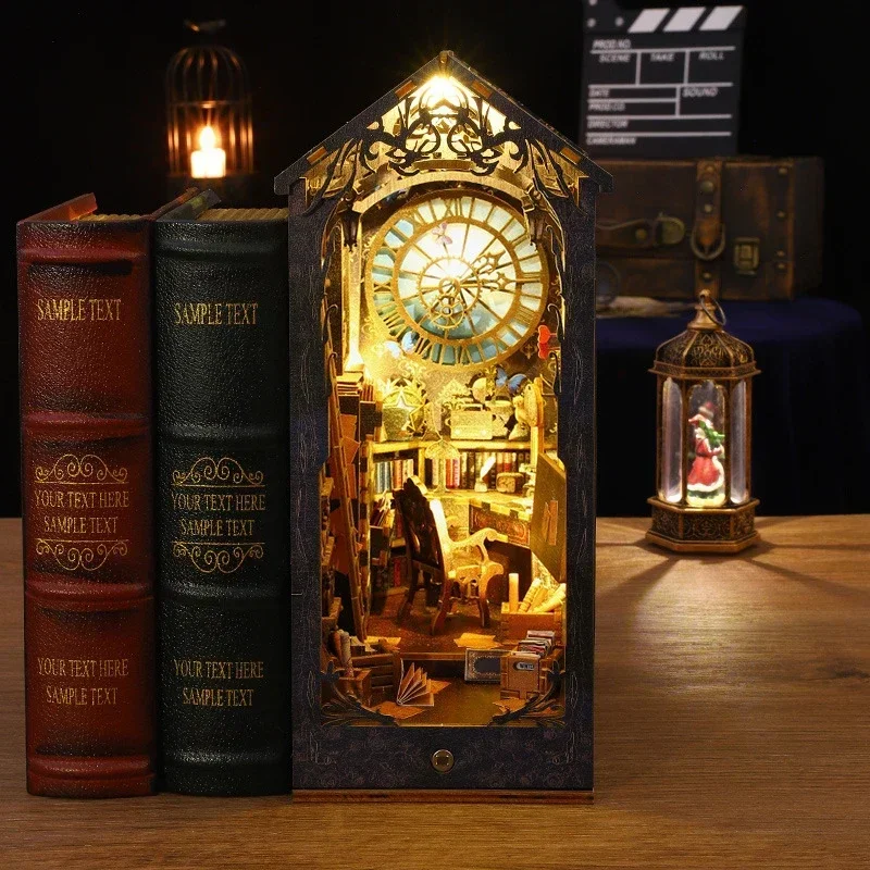 Kit de Miniaturas Retro DIY pa - Diy Wooden Book Nook Kit Shelf Insert reseña y precio